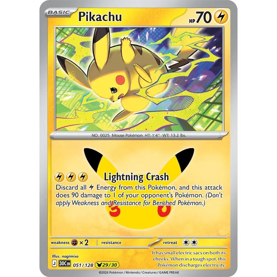 Pikachu - 30th Celebration (Pikachu Rare) [30C-51] English / Near Mint / Normal