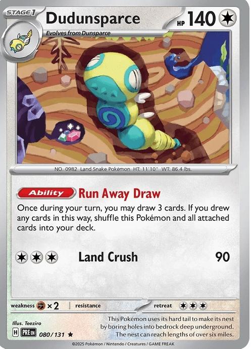 Dudunsparce - Prismatic Evolutions (Rare) [PRE-80] English / Near Mint / Normal