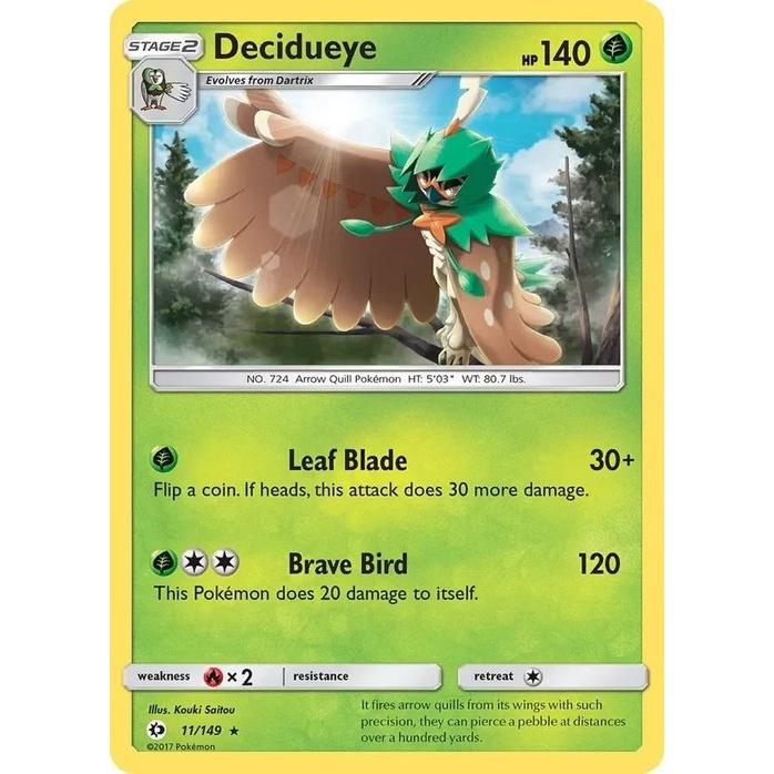 Decidueye 11/149 - Sun & Moon Base Set (Engelsk / Near Mint)