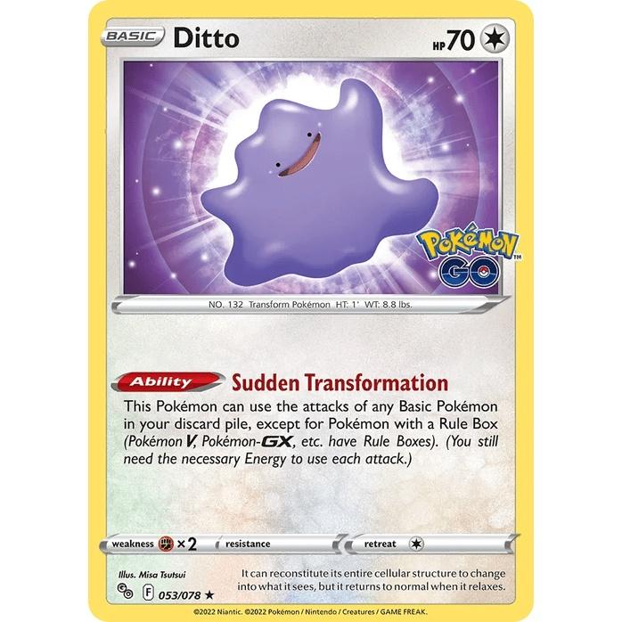 Ditto - Pokémon GO (Holo Rare) [PGO-53] English / Near Mint / Normal