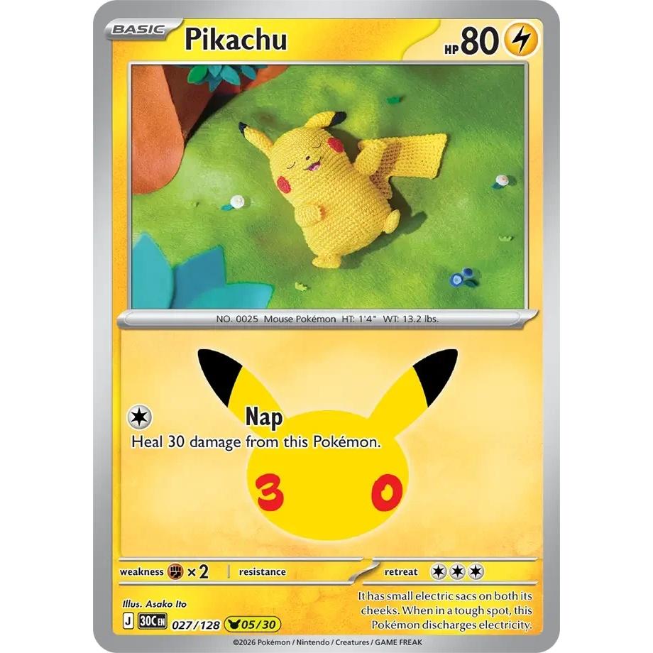 Pikachu - 30th Celebration (Pikachu Rare) [30C-27] German / Near Mint / Normal