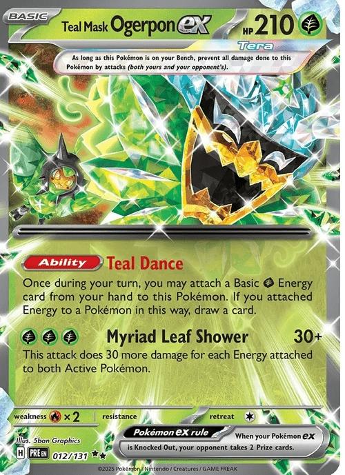 Teal Mask Ogerpon ex - Prismatic Evolutions (Double Rare) [PRE-12] English / Near Mint / Normal