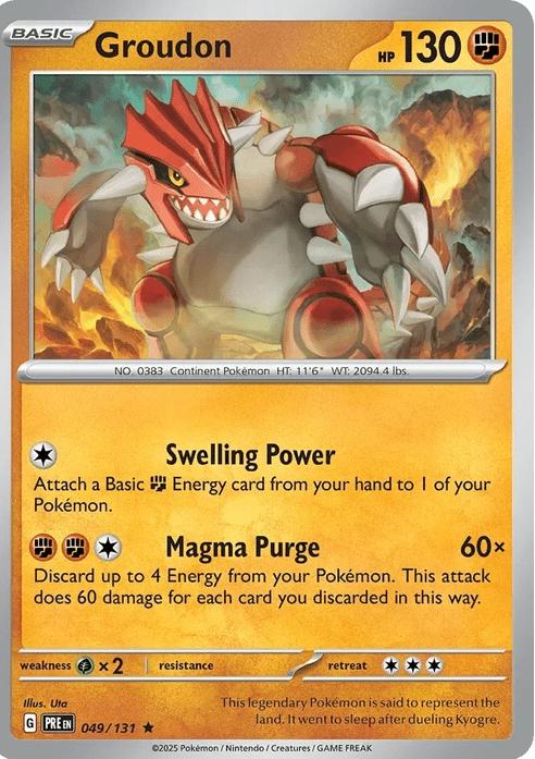 Groudon - Prismatic Evolutions (Rare) [PRE-49] English / Near Mint / Normal