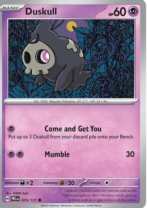 Duskull - Prismatic Evolutions (Common) [PRE-35] English / Near Mint / Normal