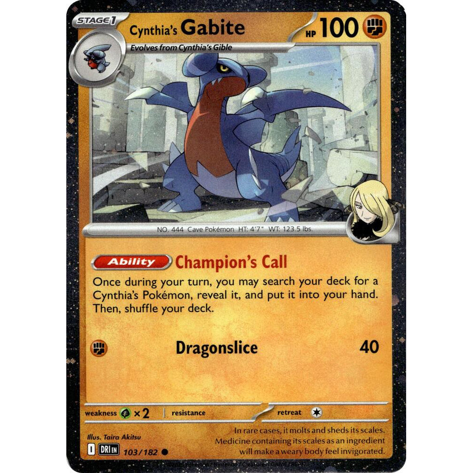 Cynthia's Gabite 103/182 [Cosmos Holo] - Scarlet & Violet Promo