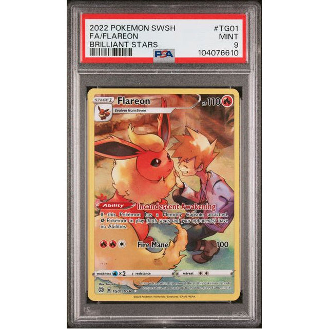 Flareon TG01/TG30 - Brilliant Stars (Trainer Gallery) [PSA 9]