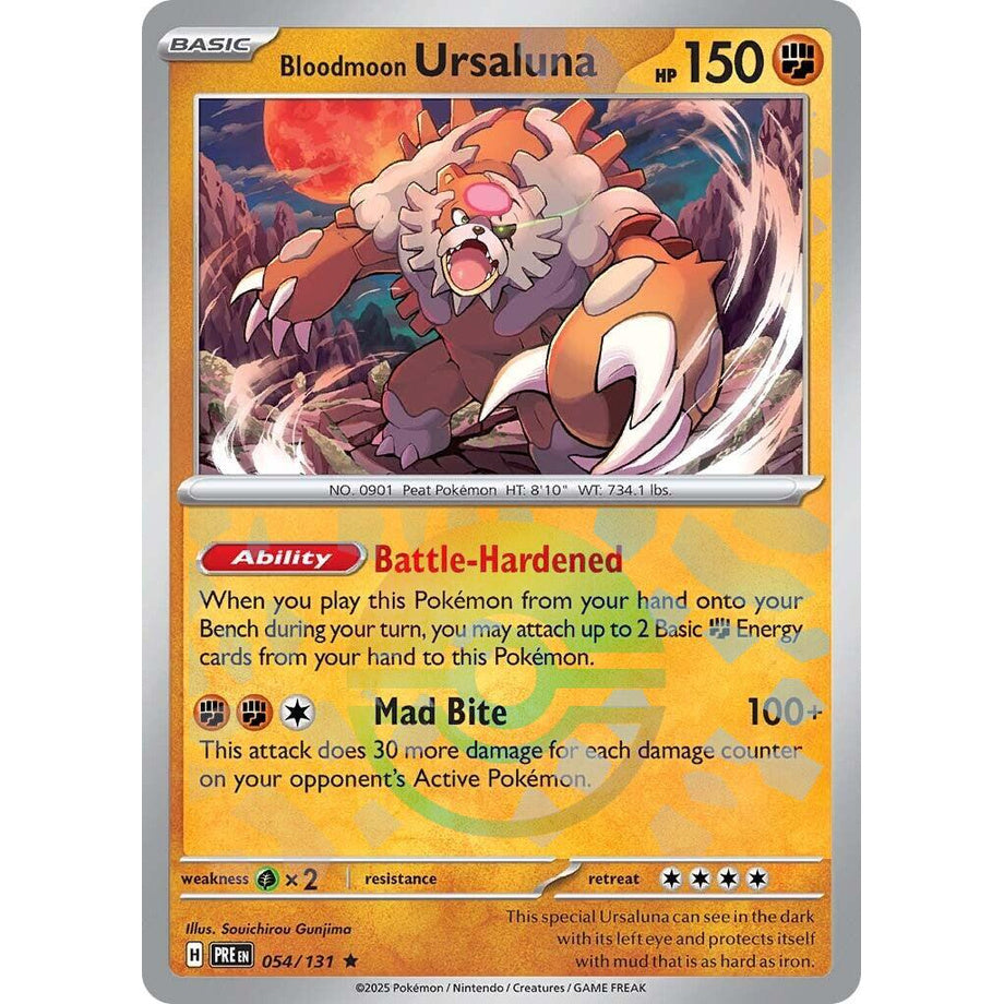 Bloodmoon Ursaluna 054/131 [Pokeball Reverse Holo] - Prismatic Evolutions