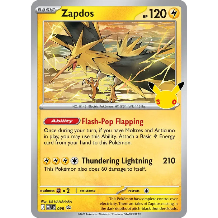 Zapdos MEP098 [Cosmos Holo] - Mega Evolution