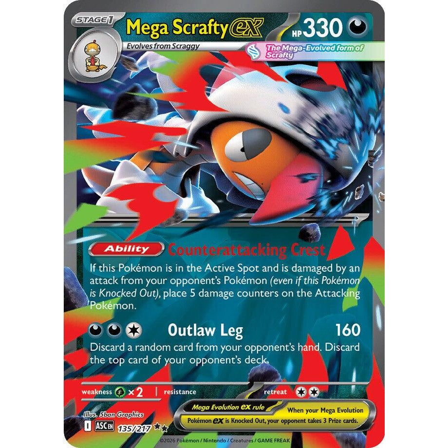 Mega Scrafty ex 135/217 - Ascended Heroes