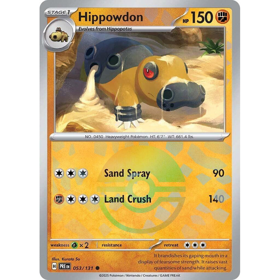 Hippowdon 053/131 [Pokeball Reverse Holo] - Prismatic Evolutions
