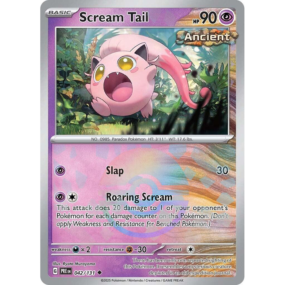 Scream Tail 042/131 [Pokeball Reverse Holo] - Prismatic Evolutions