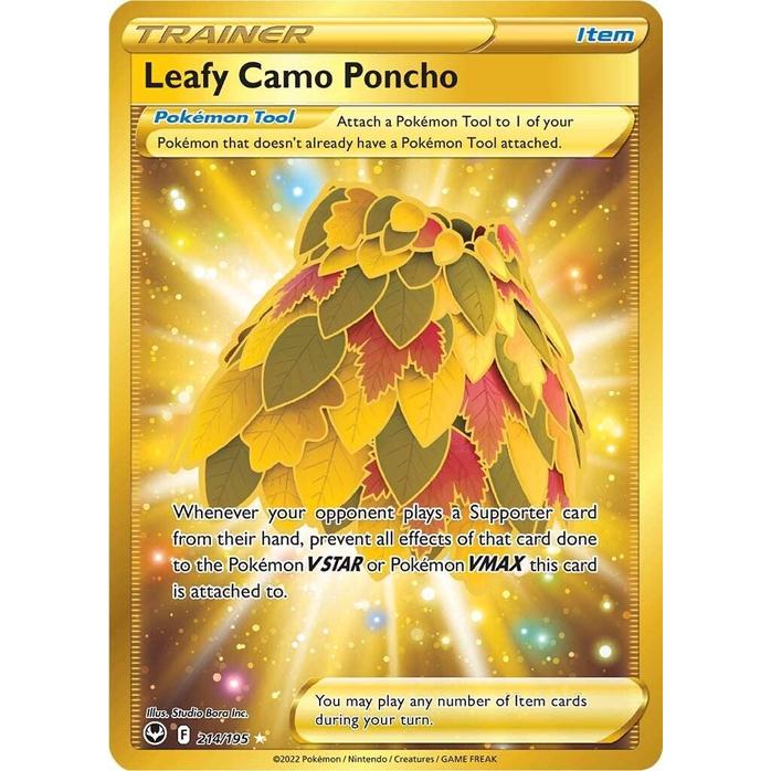 Leafy Camo Poncho 214/195 - Silver Tempest