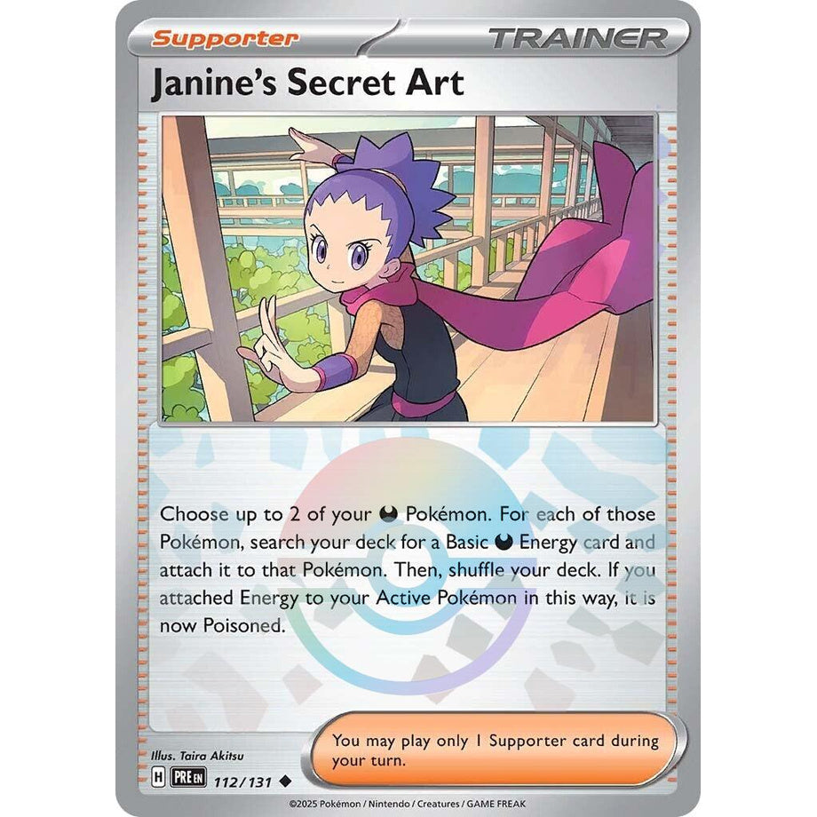 Janine's Secret Art 112/131 [Pokeball Reverse Holo] - Prismatic Evolutions