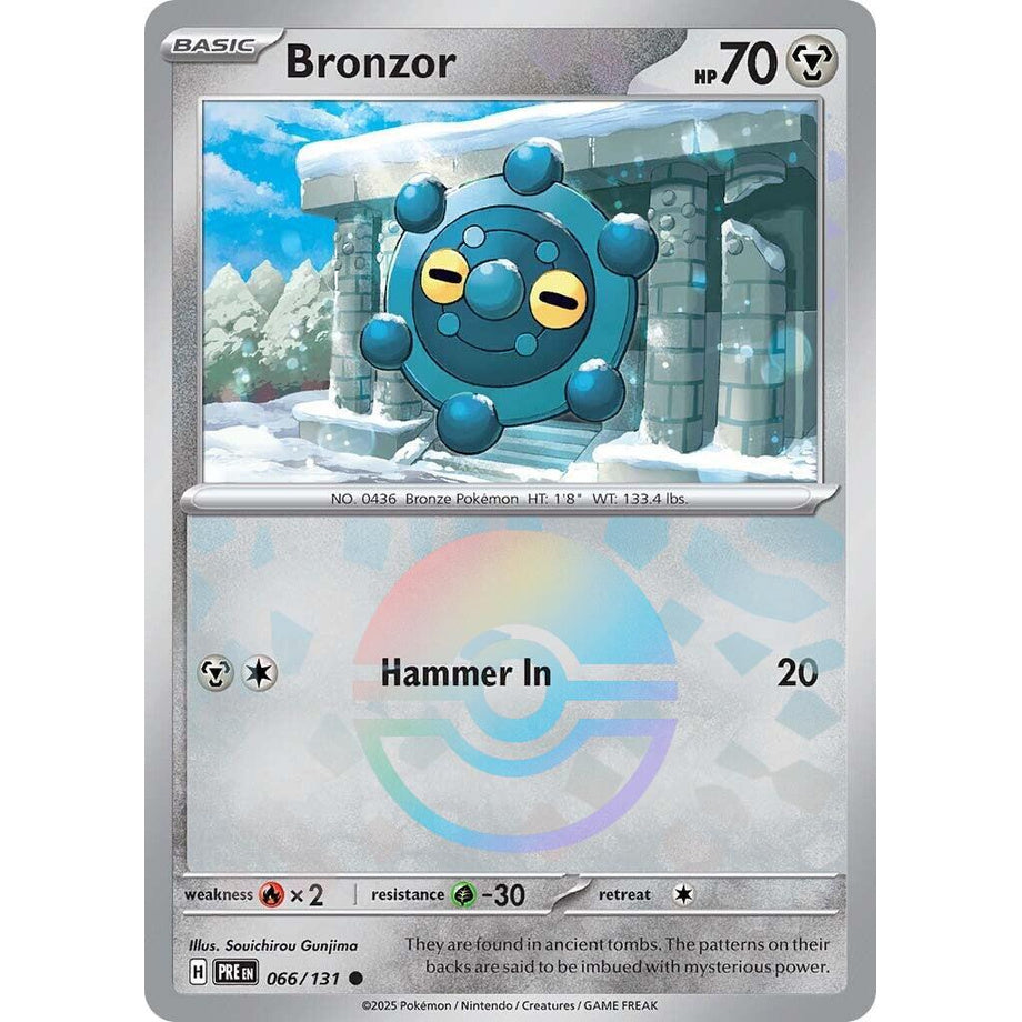 Bronzor 066/131 [Pokeball Reverse Holo] - Prismatic Evolutions