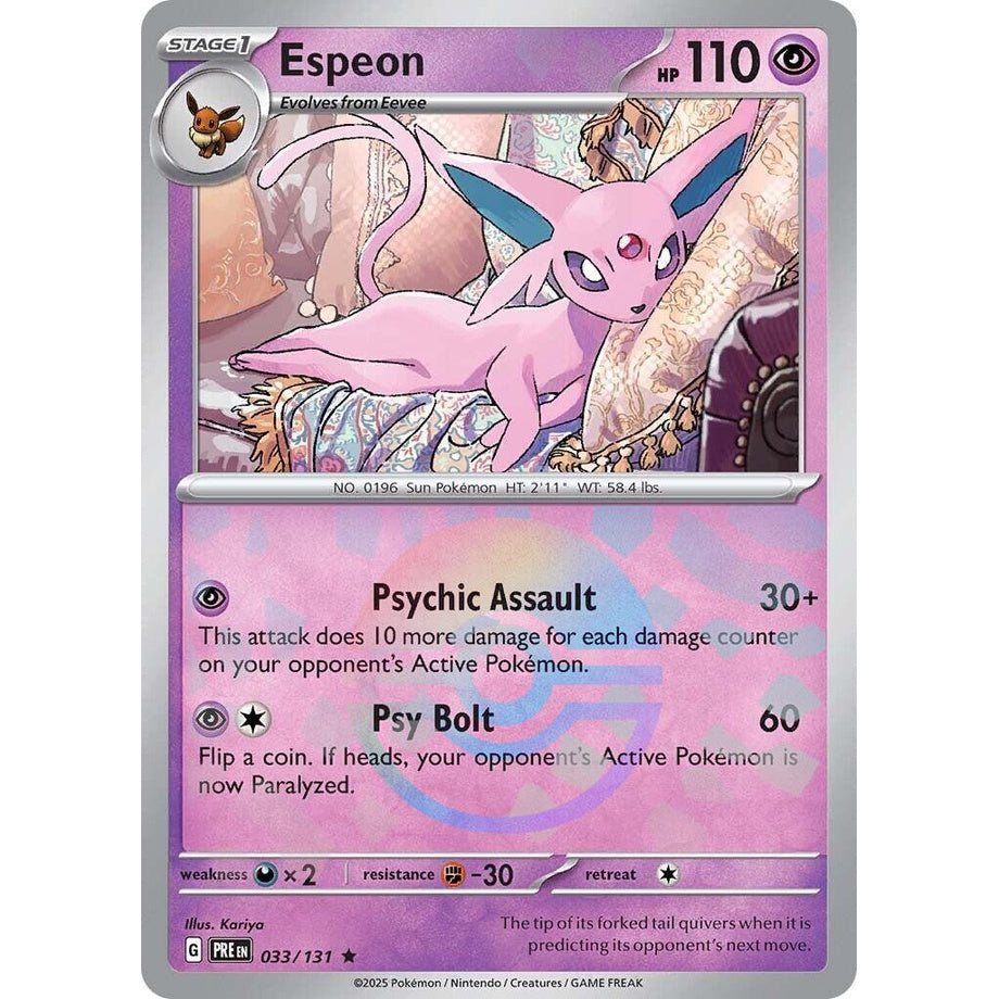 Espeon 033/131 [Pokeball Reverse Holo] - Prismatic Evolutions