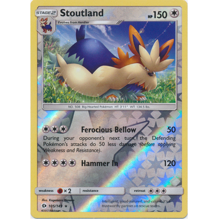 Stoutland 105/149 [Reverse Holo] - Sun & Moon