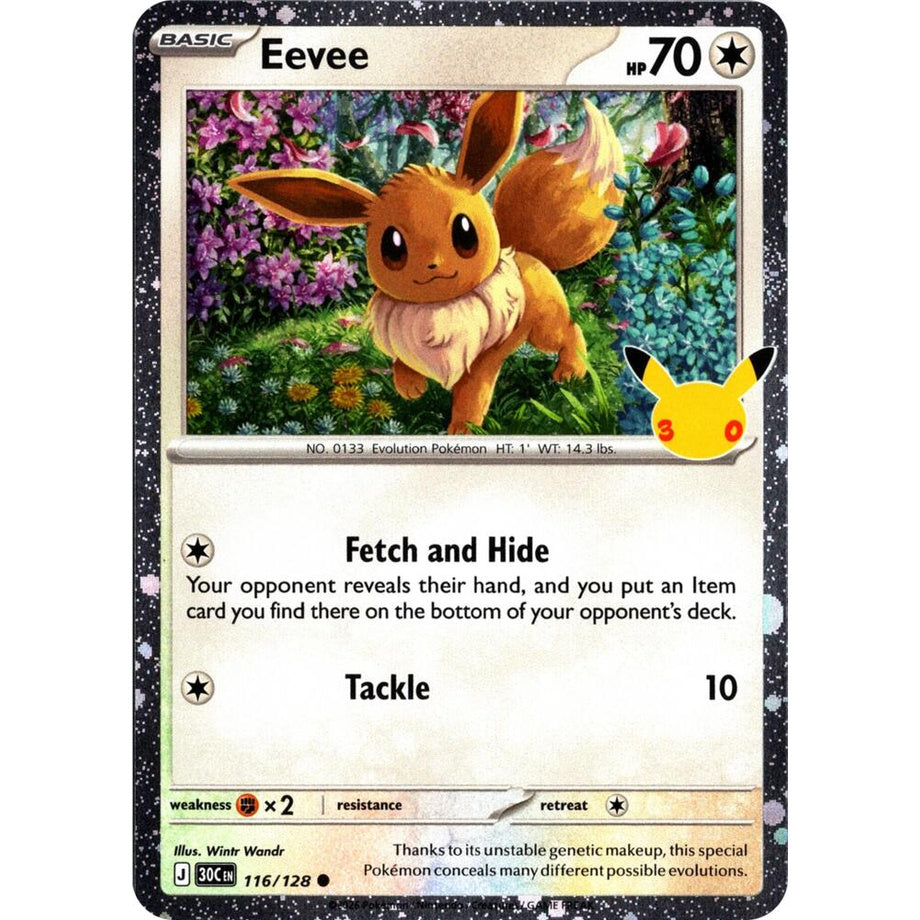 Eevee 116/128 (Cosmo Holo) - 30th Celebration