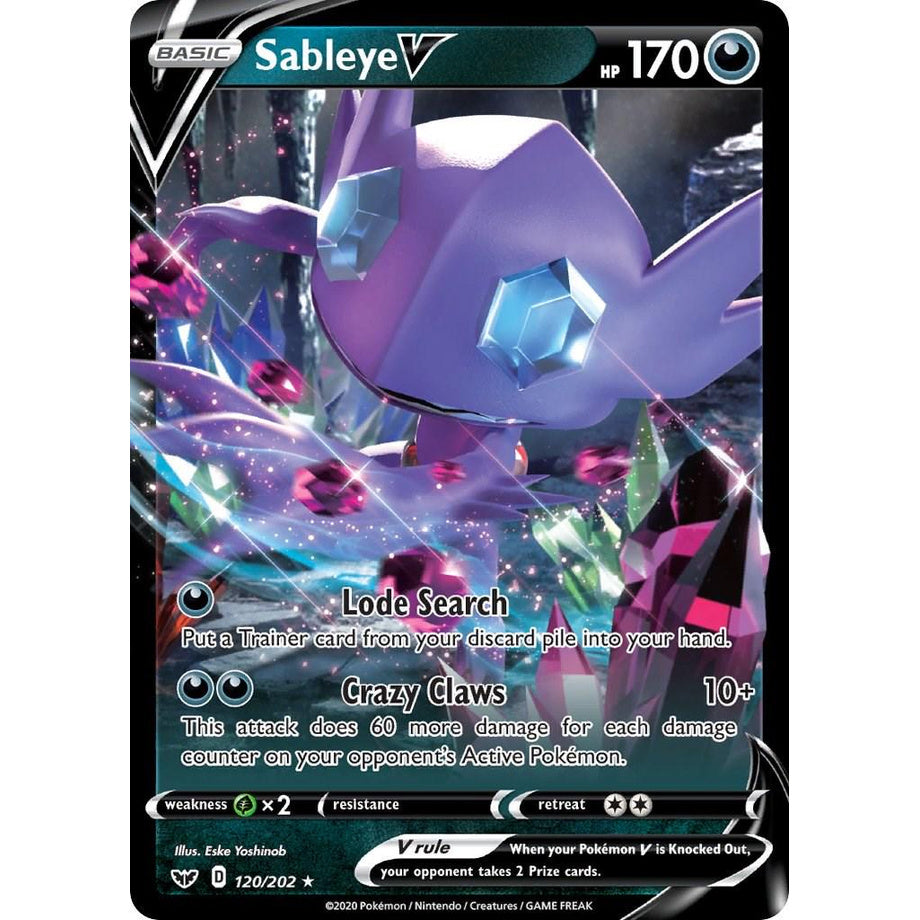 Sableye V 120/202 - Sword & Shield