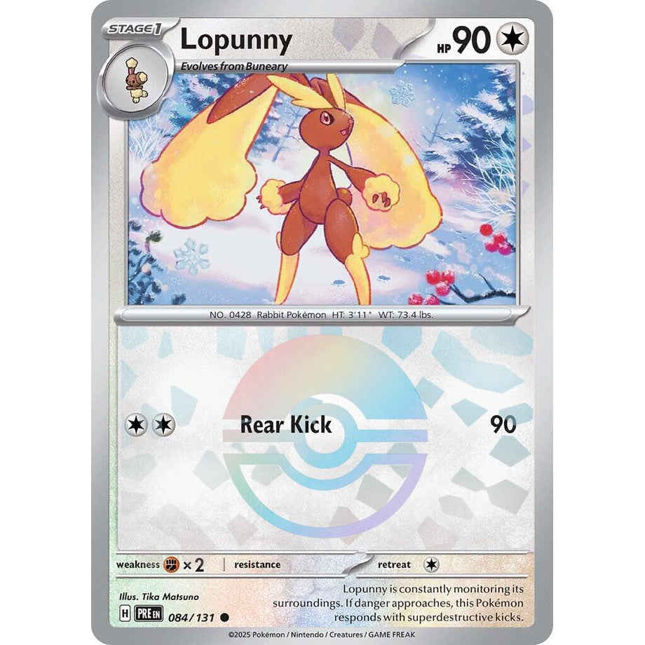Lopunny 084/131 [Pokeball Reverse Holo] - Prismatic Evolutions