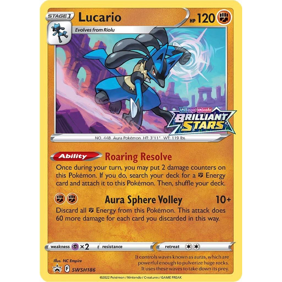 Lucario SWSH186 [Brilliant Stars Stamp] - Sword & Shield Promo