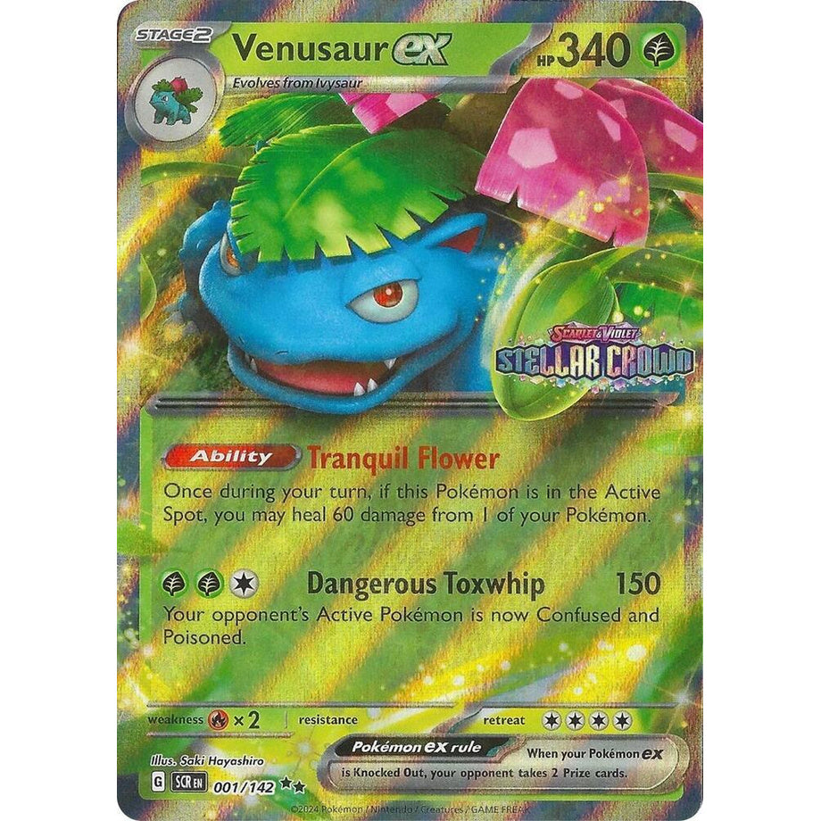 Venusaur ex 001/142 - Stellar Crown [Stamped]