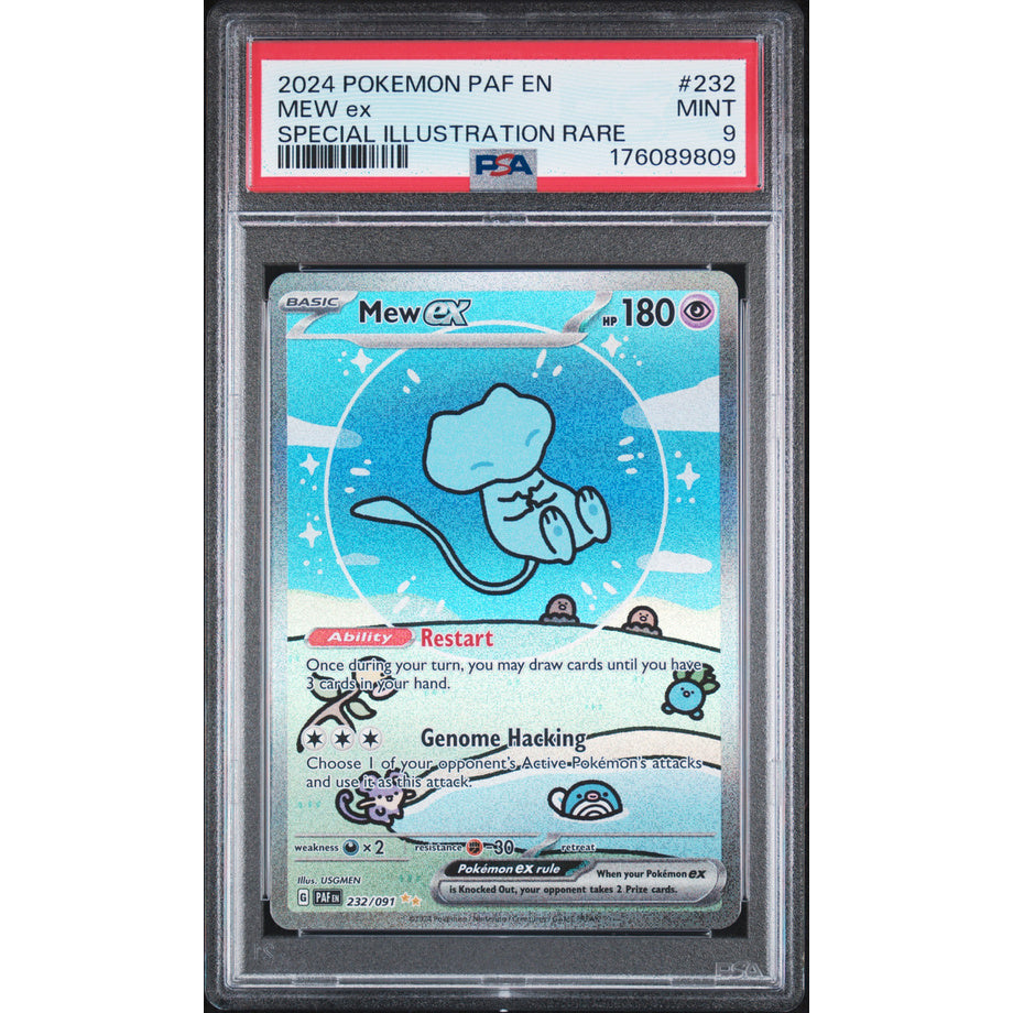 Mew ex 232/091 - Paldean Fates [PSA 9]
