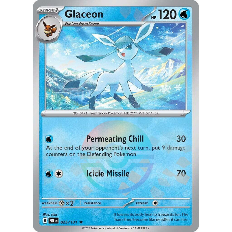 Glaceon 025/131 [Pokeball Reverse Holo] - Prismatic Evolutions