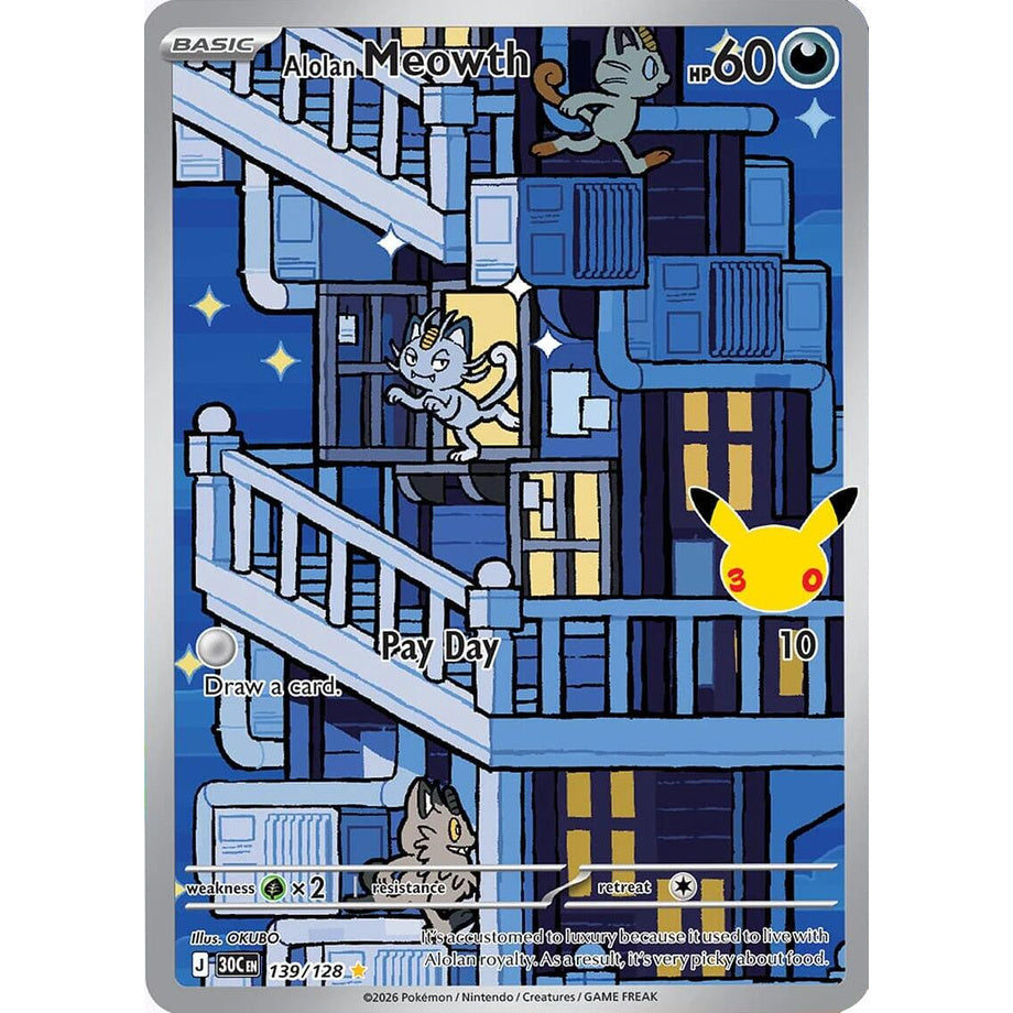 Alolan Meowth 139/128 - 30th Celebration