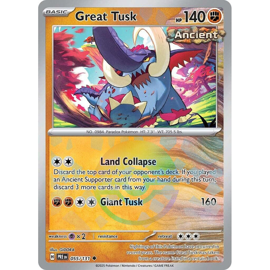 Great Tusk 055/131 [Pokeball Reverse Holo] - Prismatic Evolutions