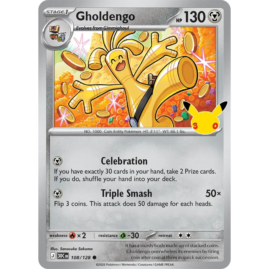 Gholdengo 108/128 (Holo) - 30th Celebration