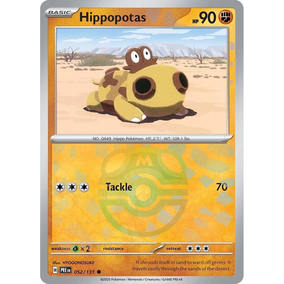 Hippopotas 052/131 [Masterball Reverse Holo] - Prismatic Evolutions