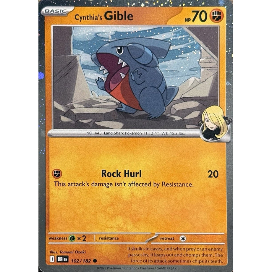 Cynthia's Gible 102/182 [Cosmos Holo] - Scarlet & Violet Promo