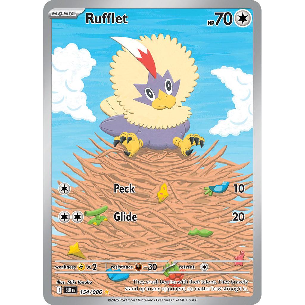 Rufflet Illustration Rare 154/086 - Black Bolt