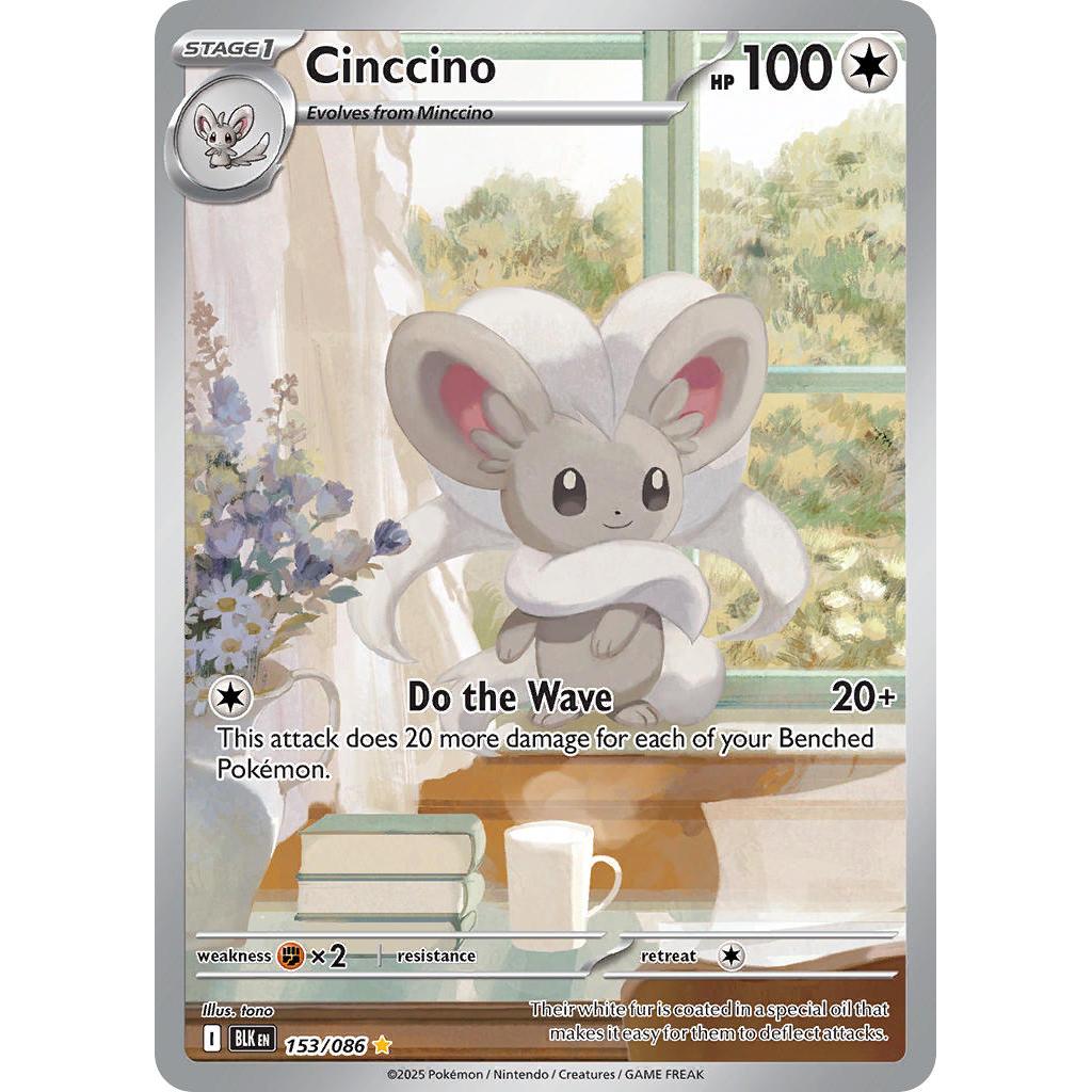 Cinccino Illustration Rare 153/086 - Pokemon Black Bolt