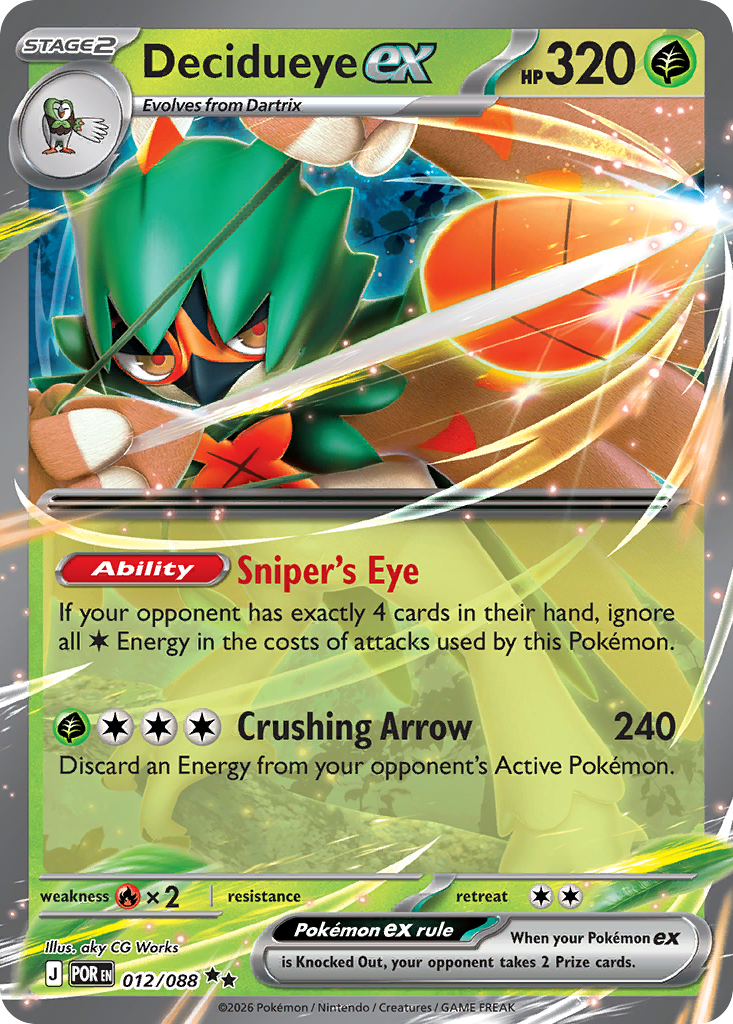 Decidueye ex - Perfect Order (Double Rare) [POR-12] English / Near Mint / Normal