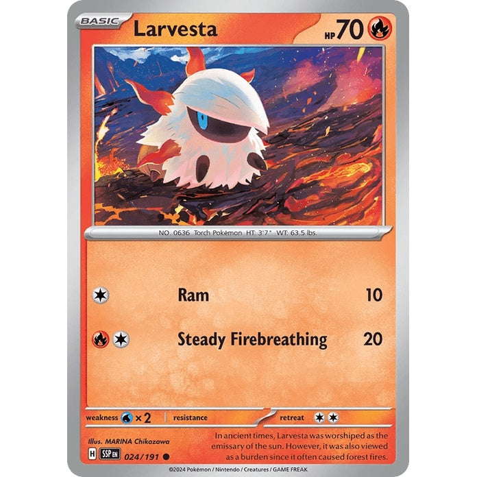 Larvesta - Surging Sparks (Common) [SSP-24] English / Near Mint / Normal