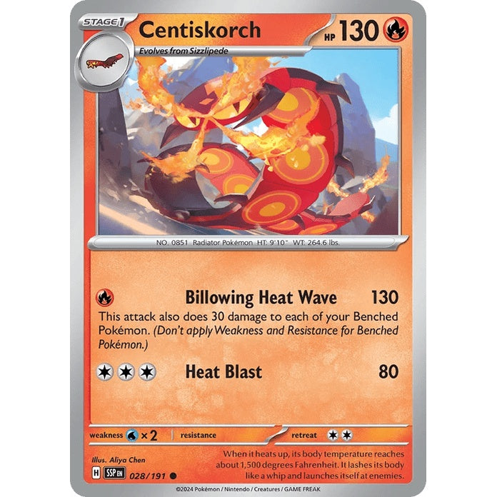 Centiskorch - Surging Sparks (Common) [SSP-28] English / Near Mint / Normal