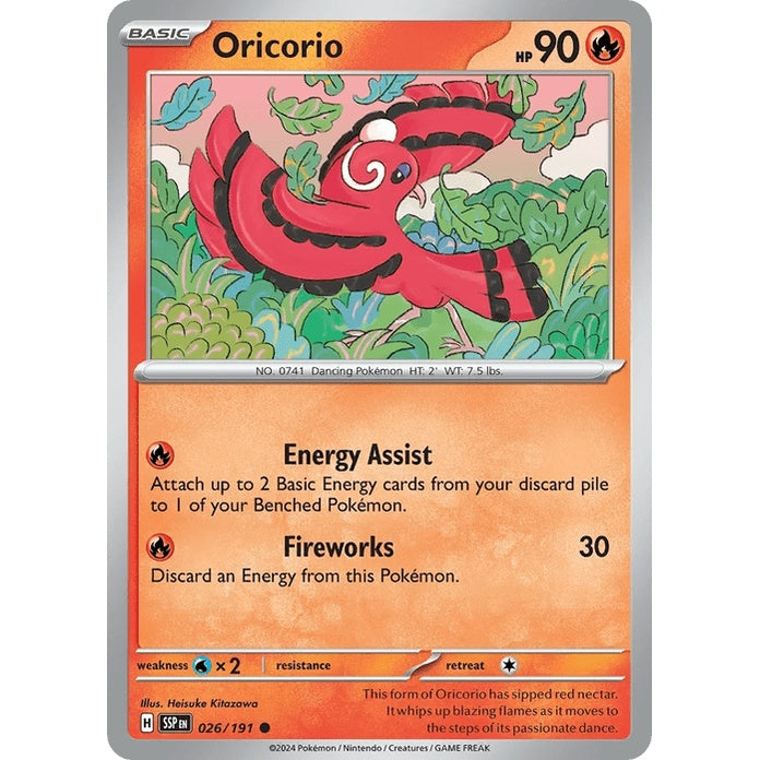 Oricorio - Surging Sparks (Common) [SSP-26] English / Near Mint / Normal