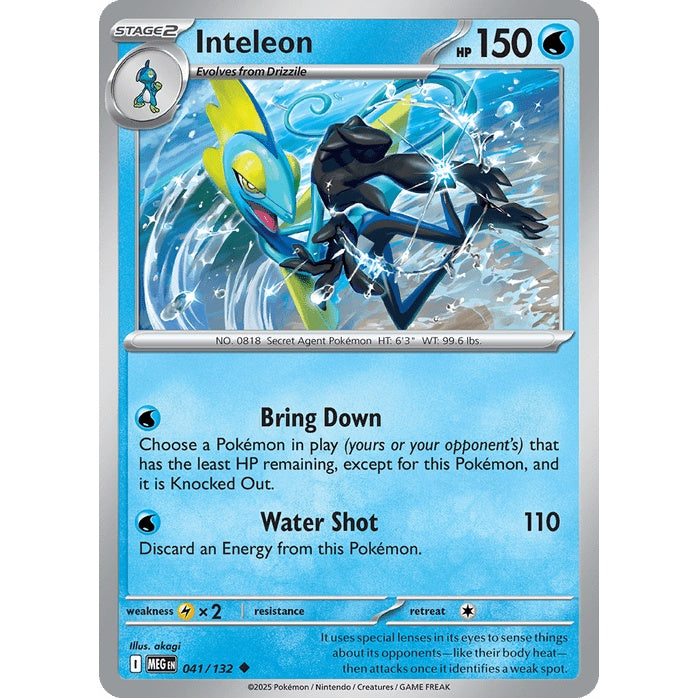 Inteleon - Mega Evolution (Uncommon) [MEG-41] English / Near Mint / Normal