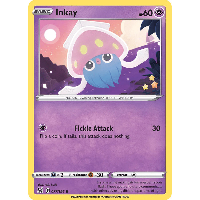 Inkay - Lost Origin (Common) [LOR-77] English / Near Mint / Normal