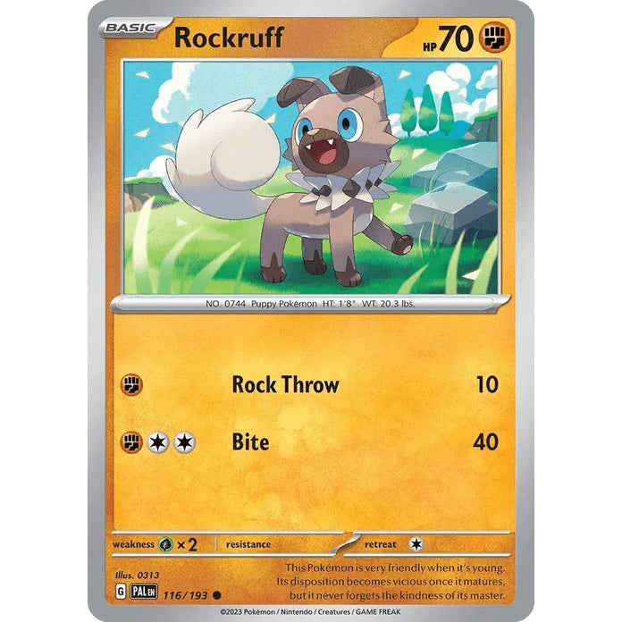 Rockruff - Paldea Evolved (Common) [PAL-116] English / Near Mint / Normal