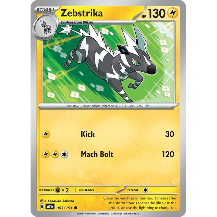 Zebstrika - Surging Sparks (Common) [SSP-63] English / Near Mint / Normal