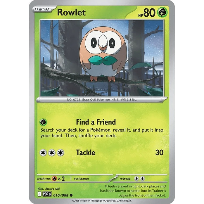 Rowlet - Perfect Order (Common) [POR-10] English / Near Mint / Normal