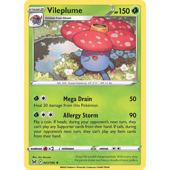 Vileplume - Lost Origin (Rare Holo) [LOR-3] English / Near Mint / Normal