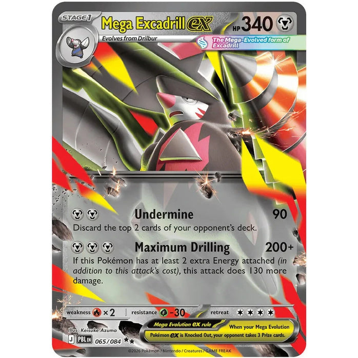Mega Excadrill ex - Pitch Black (Double Rare) [PBL-65] English / Near Mint / Normal