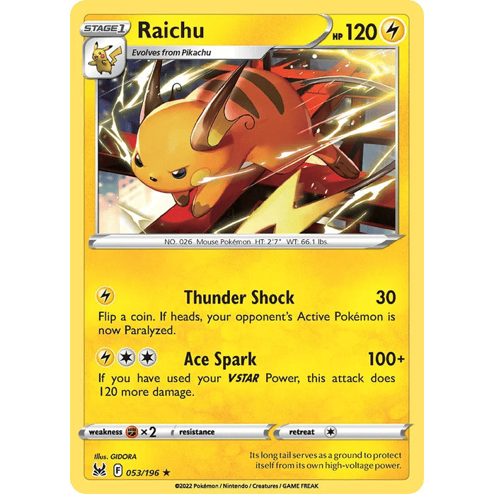 Raichu - Lost Origin (Rare) [LOR-53] English / Near Mint / Normal