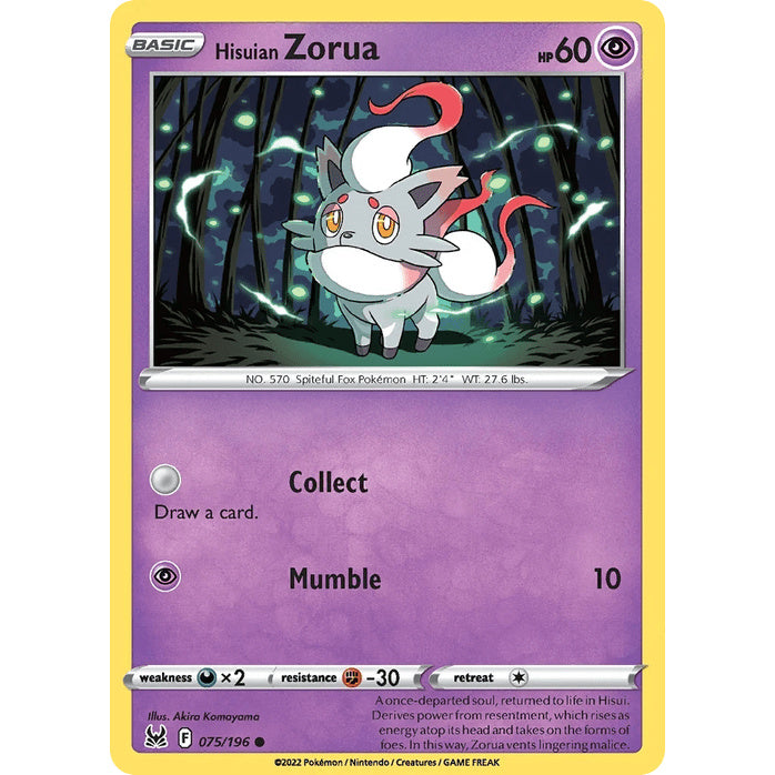 Hisuian Zorua - Lost Origin (Common) [LOR-75] English / Near Mint / Normal