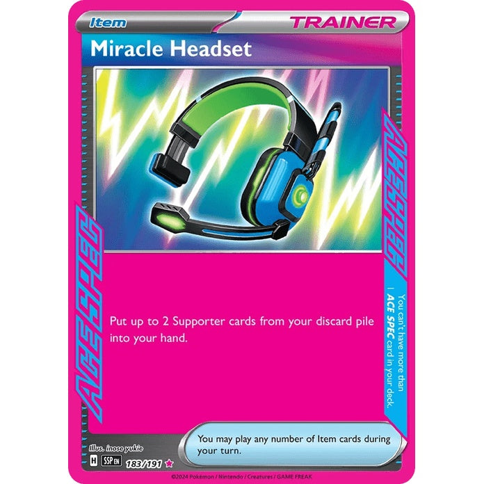 Miracle Headset - Surging Sparks (ACE SPEC Rare) [SSP-183] English / Near Mint / Normal