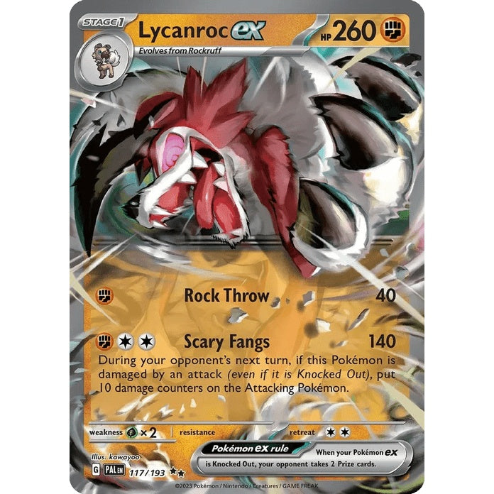 Lycanroc ex - Paldea Evolved (Double Rare) [PAL-117] English / Near Mint / Normal