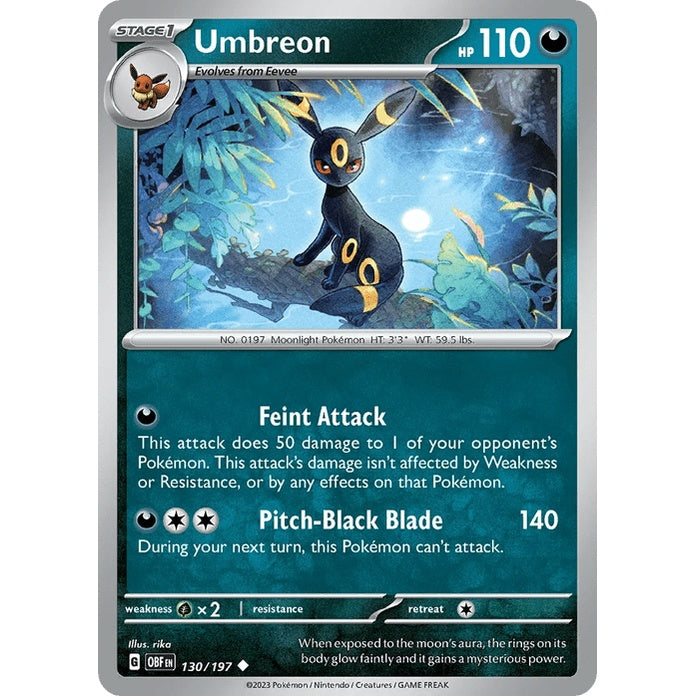 Umbreon - Obsidian Flames (Uncommon) [OBF-130] English / Near Mint / Normal